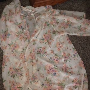 Floral print Kimono style shall